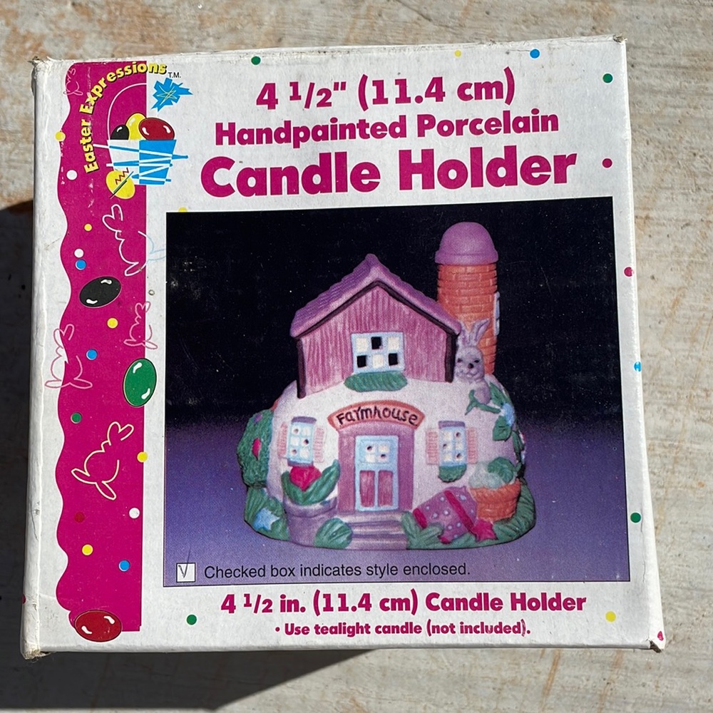 Vintage Easter candle holder